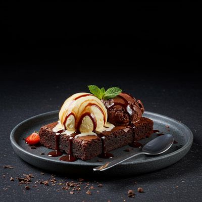 Sizzling Brownie With Ice Cream